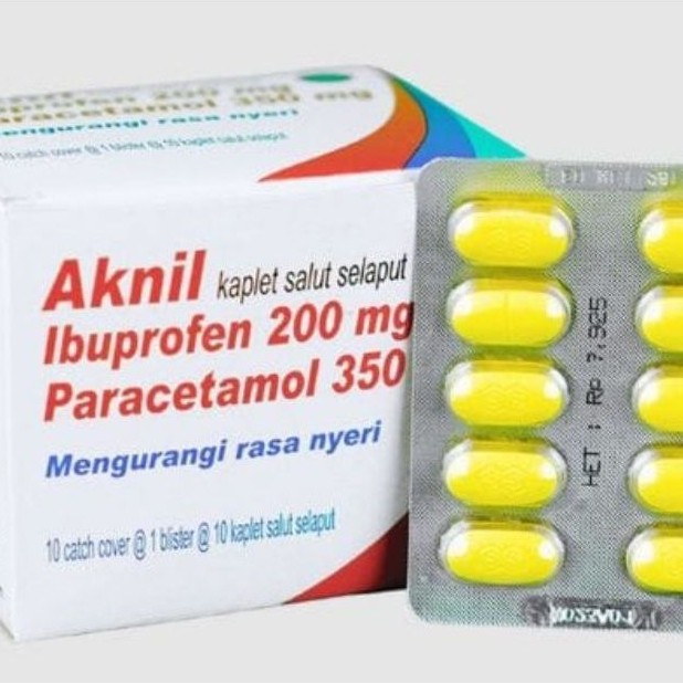 Aknil Tablet Paracetamol Ibuprofen Obat Sakit Kepala & Demam / Paracetamol