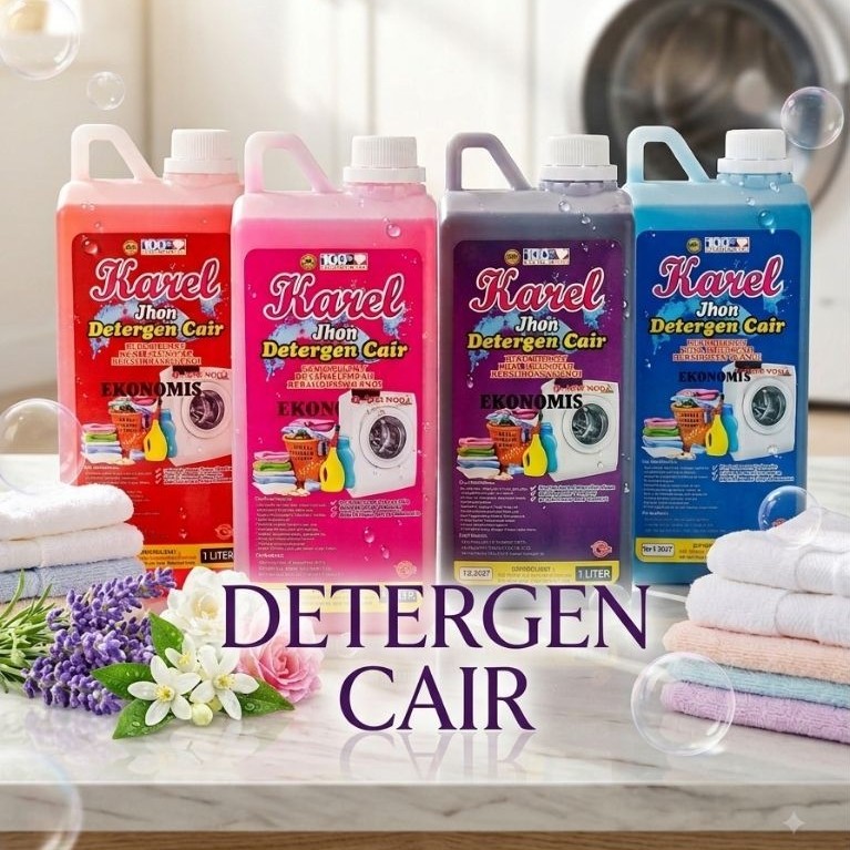 DETERGEN CAIR 1 LITER,KAREL JHON DETERGEN LAUNDRY