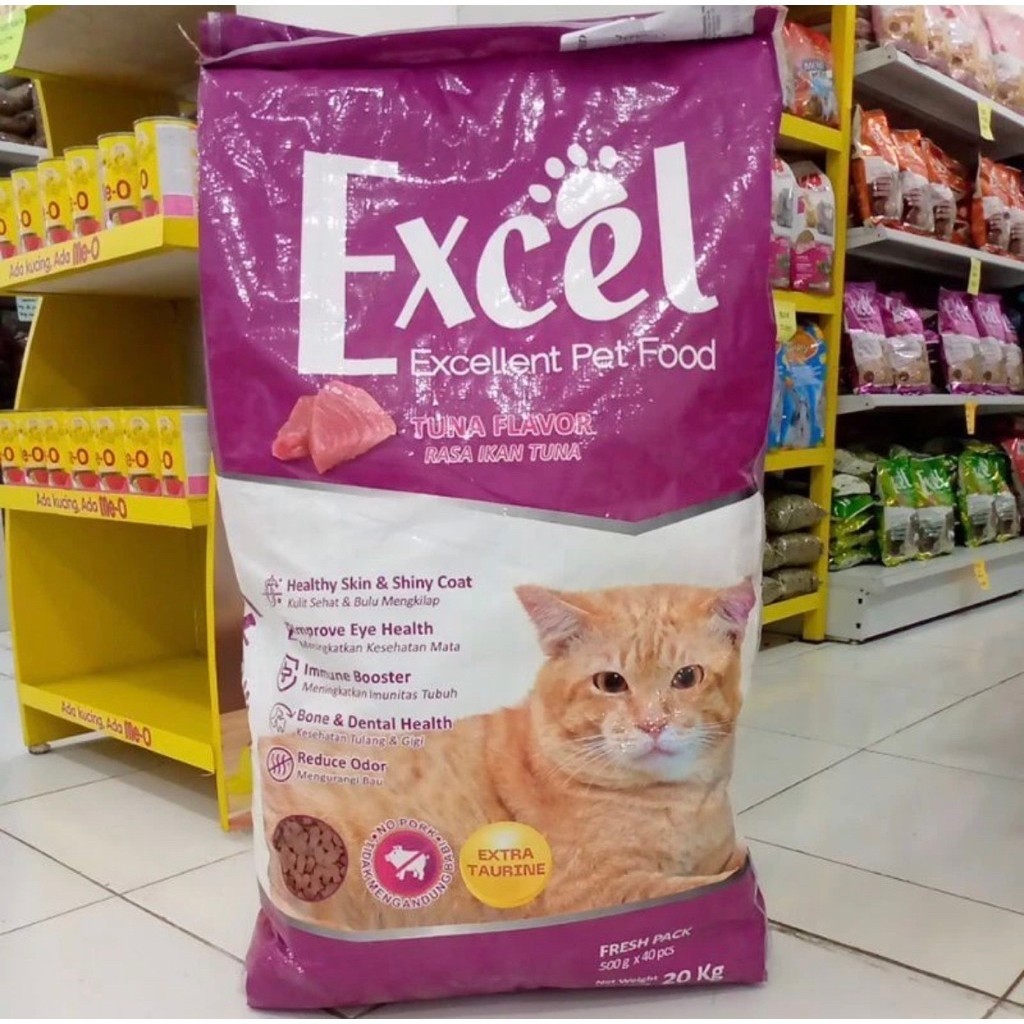 EXCEL CAT TUNA KIBEL IKAN 20KG MAKANAN KUCING / Makanan Kucing 20kg