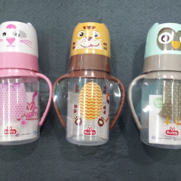 Botol Dot Bunny Karakter dengan Handle Cup