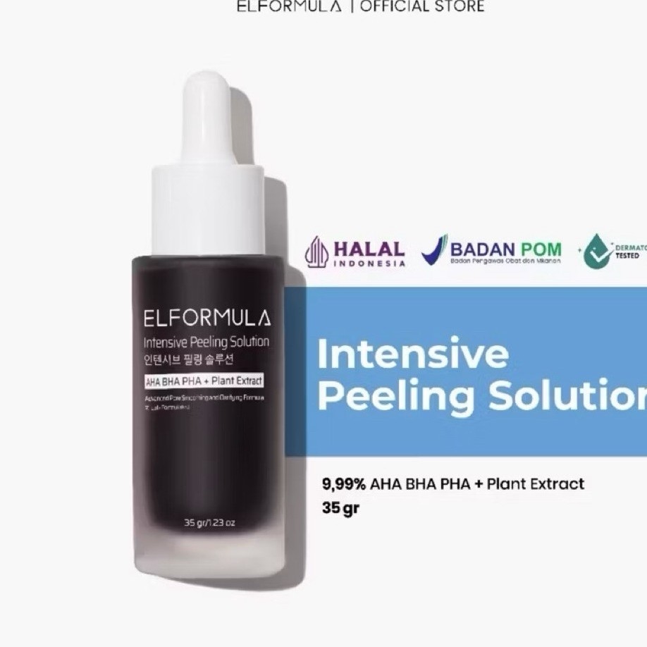 [ORI BISA COD] ELFORMULA Intensive Peeling Solution 35 gr - Peeling Serum Dark Spot Glass Skin Eksfo