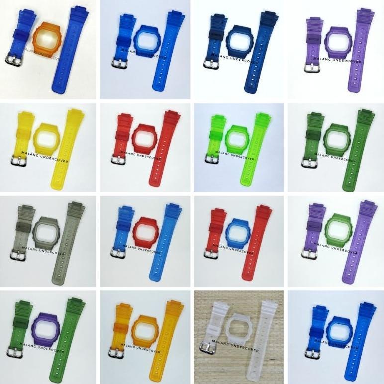 STRAP BEZEL BESEL CASIO GSHOCK DW 5600 GWX GRX GB 5600 GW 5000 JELLY DOFF MATTE Diskon