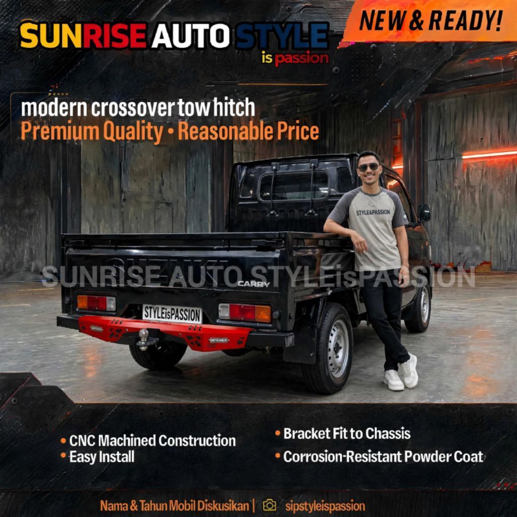 Torhino Tanduk Belakang Mighty Defender Sporty Mobil Carry Futura/Carry Lama