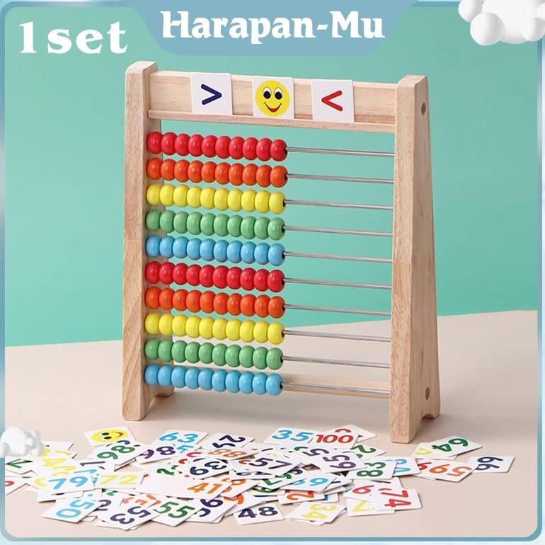 Sempoa Abacus Mainan Edukasi Anak Sempoa Kayu Hitung Anak 10 Baris Papan Berhitung Sempoa Diskon