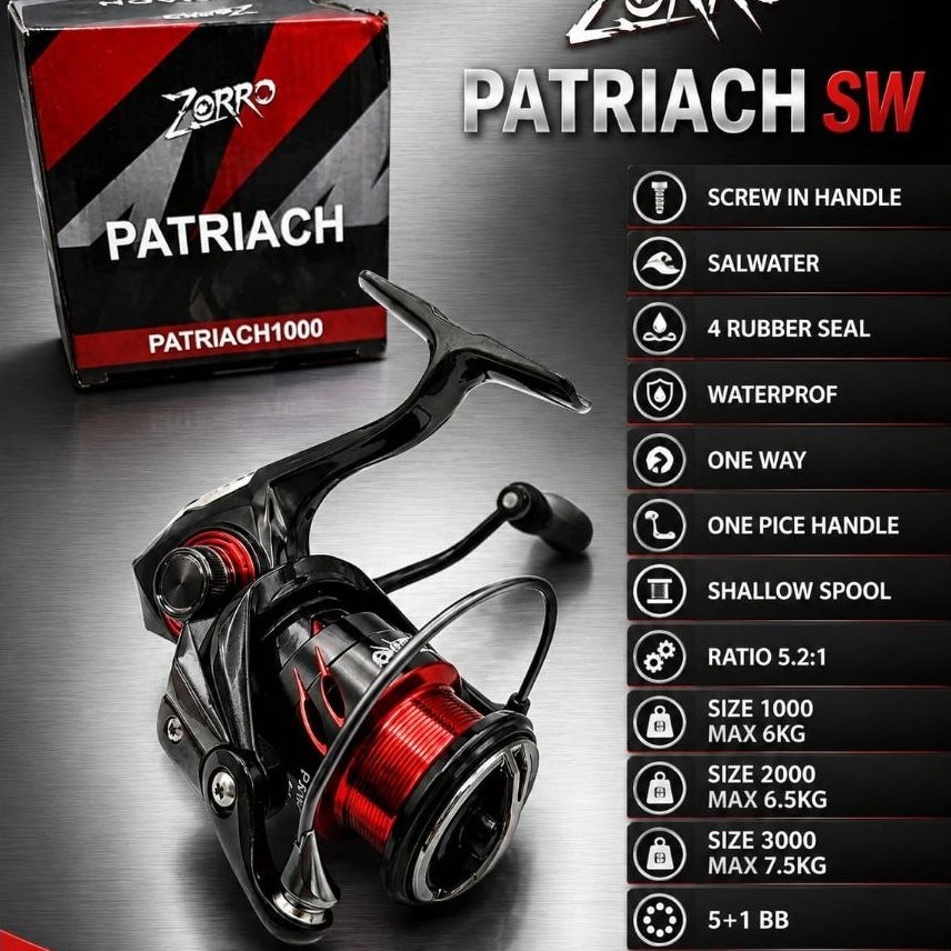 Reel SW zorro patriach power handle