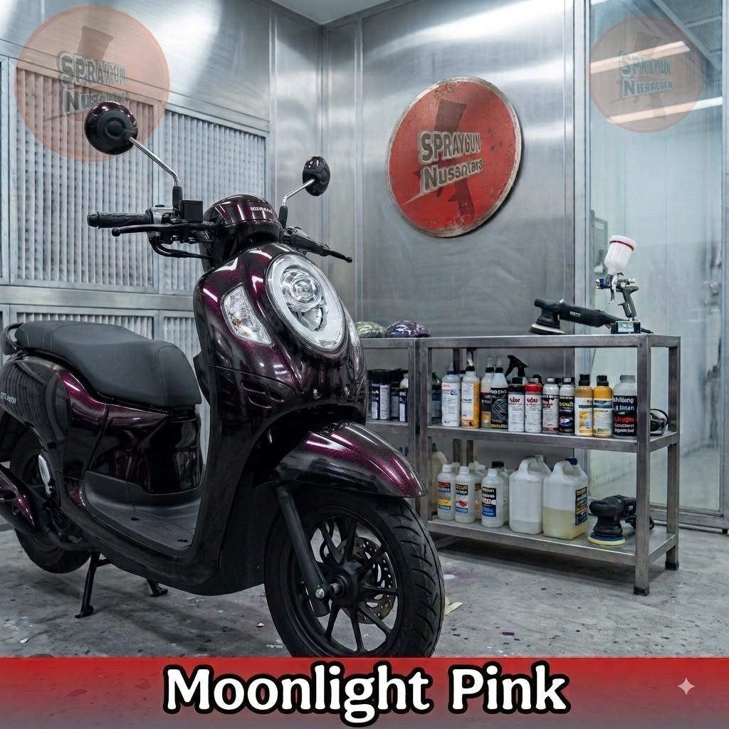 Cat PU Moonlight Pink - Hitam Lembayung Pink PU - Cat Motor/Mobil