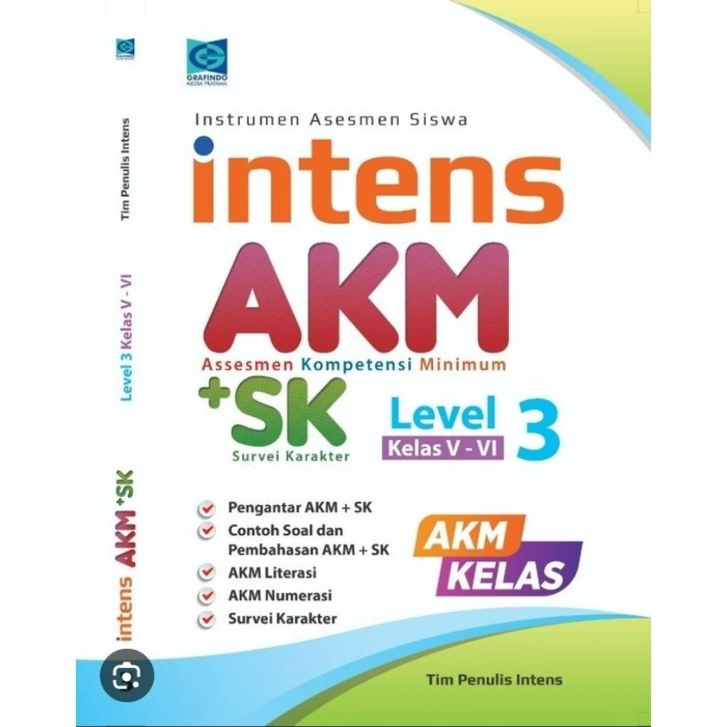 BUKU BEKAS GRAFINDO Buku Intens AKM Level 3 Kelas 5 6 SD SK Level 3 Pembelajaran
