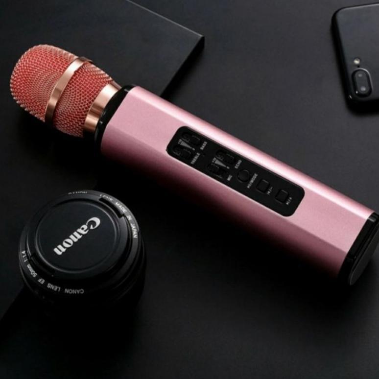 Promo Mic K6, Mic Wireless Bluetooth Karaoke Player K6, Microphone Speaker Ktv Efek