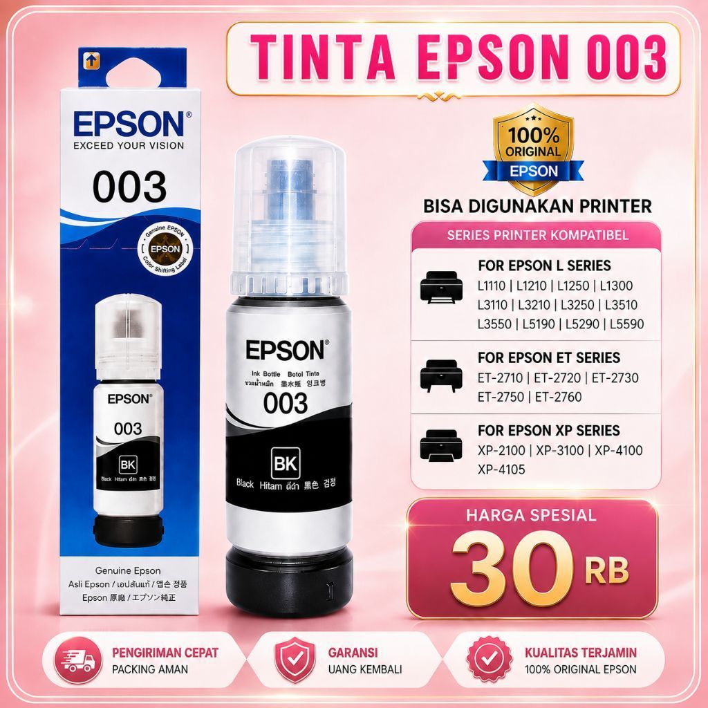 ( EPSON 003 ) TINTA EPSON 003 UNTUK PRINTER L1110 L3110 L3116 L3150 L3156 L5190