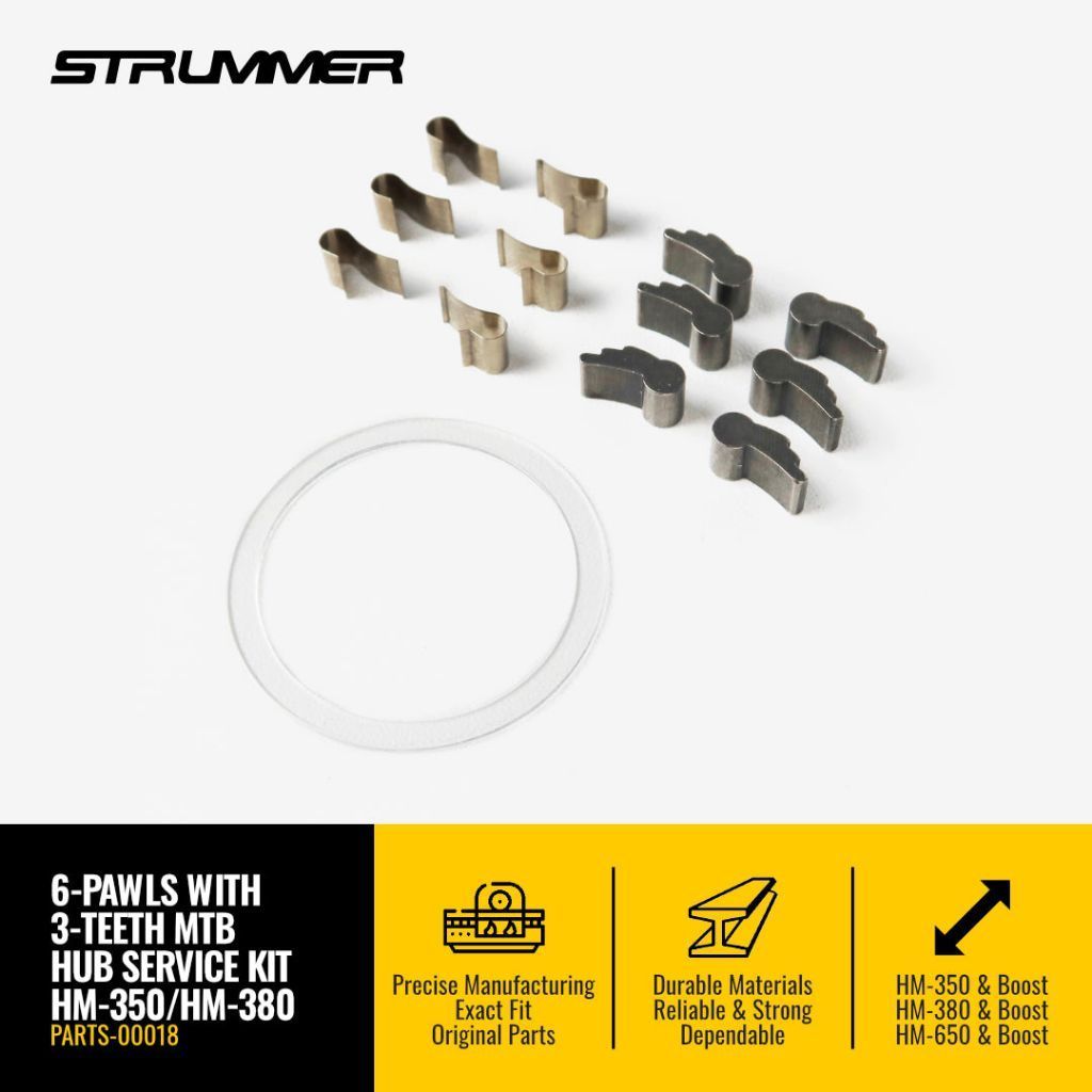 Hub Service Kit Strummer MTB X6 6 Pawl Gen 2 Pelatuk Tawon Freehub Free Hub Gerigi MT380 MT350 