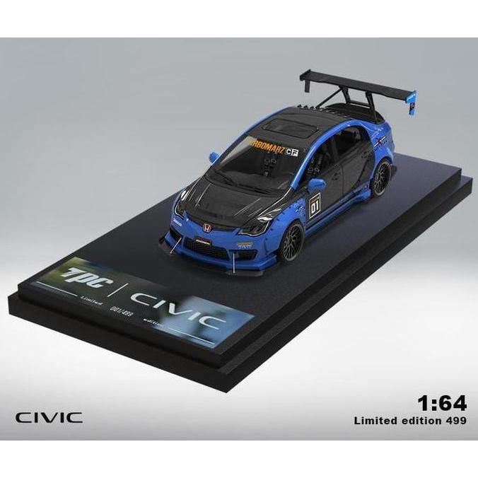 TPC 1/64 Honda Civic FD2 Modified Blue Diecast