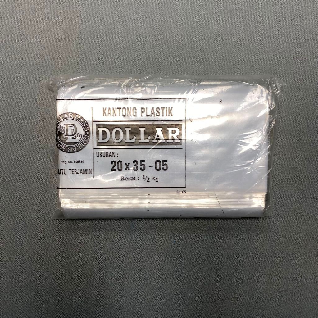 DOLLAR KANTONG PLASTIK 05 BENING UKURAN 25x40, 12x25, 20x35, 12x20