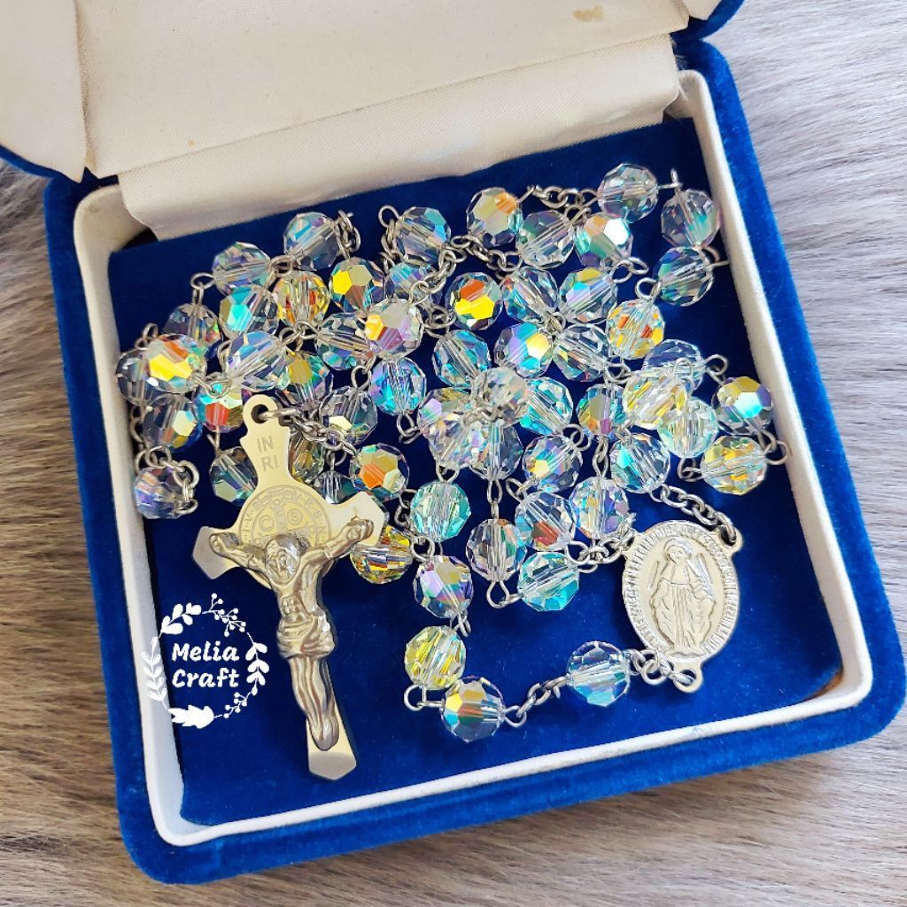 Rosario Kristal Swarovski Anti Karat - Swarovski Crystal Rosary - Tarnish Free