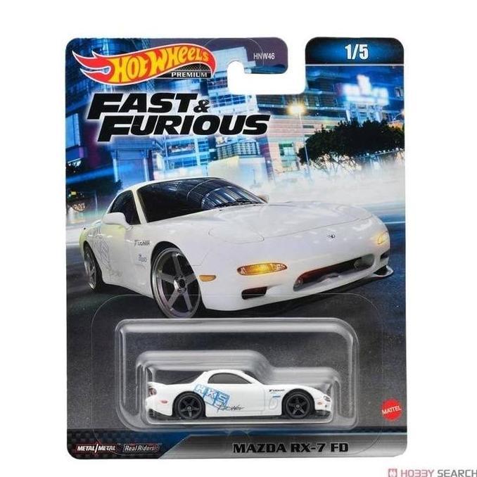 939A MAZDA RX-7 FD PUTIH FAST & FURIOUS DIECAST MOBIL HOTWHEELS HOT WHEELS PREMIUM
