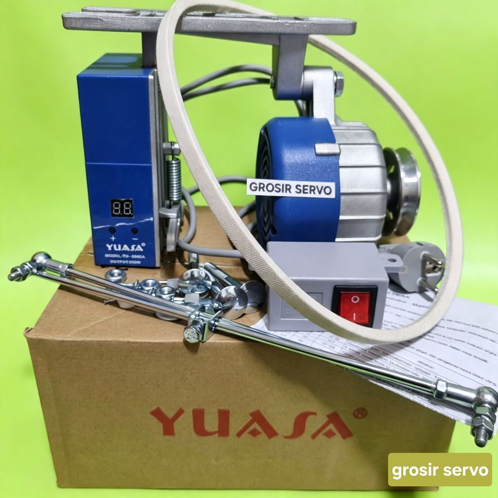 dinamo servo yuasa biru TH-550EA original 100%baru buat mesin jahit overdeck obras juki typical dll