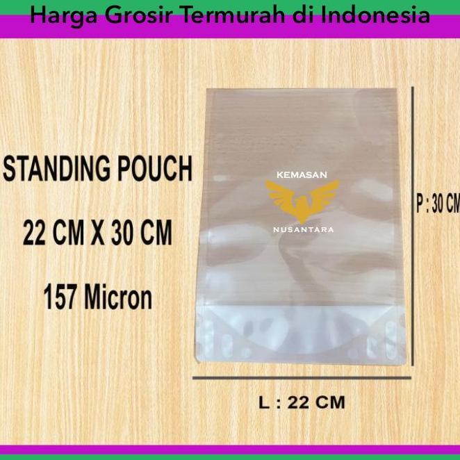 100PCS STANDING POUCH 22 X 30 TERMURAH, KEMASAN POUCH, PLASTIC POUCH OK