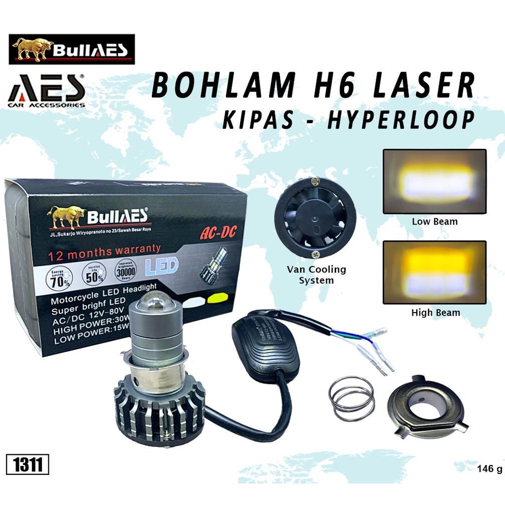 Lampu Led Laser Headlamp H6 H4 Hyperloop AC DC BULLAES