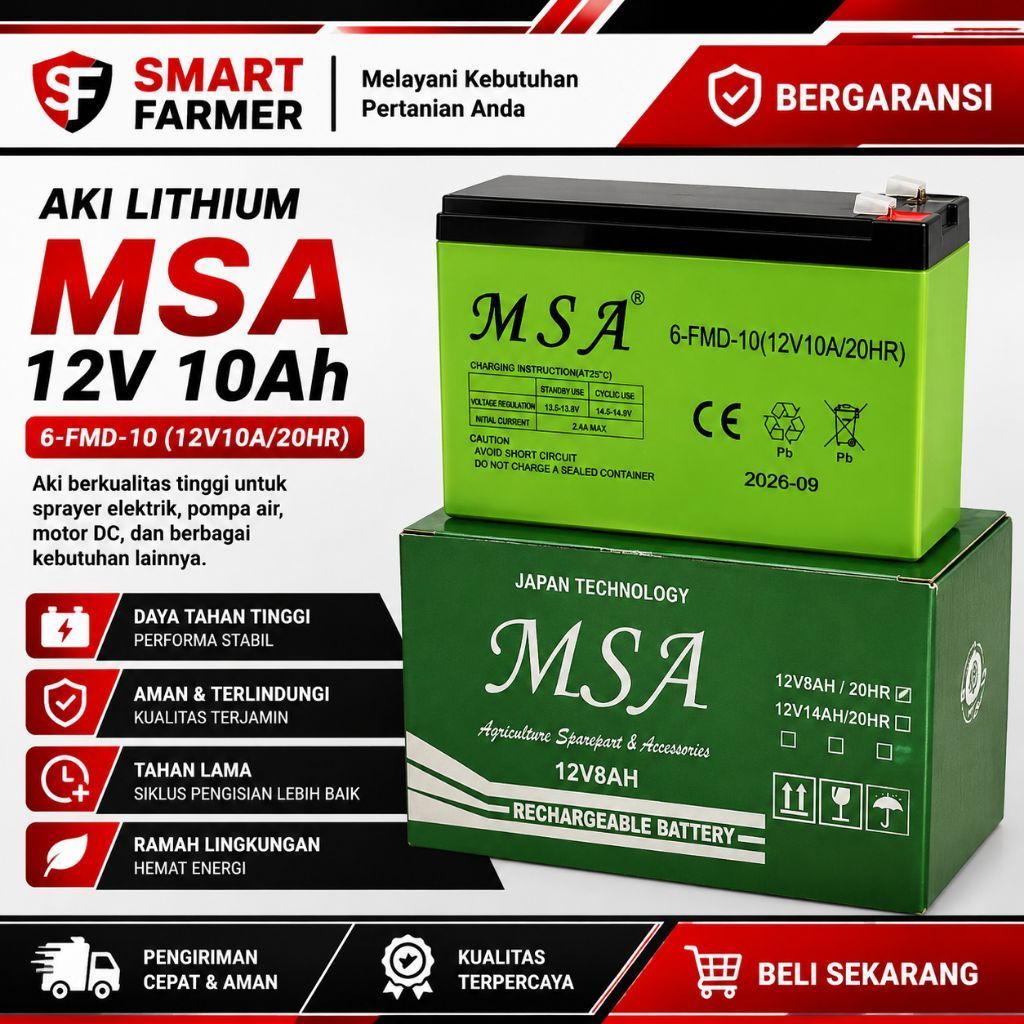 AKI BATERAI SPRAYER LITHIUM 10AH MSA