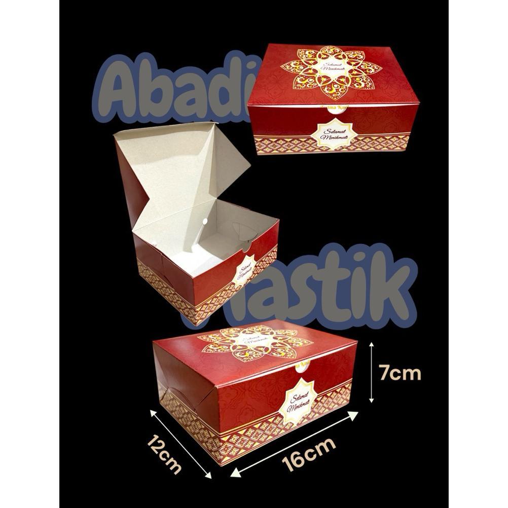 DUS KUE 12x16 MERAH BATIK COLLECTION/BOX KUE/TEMPAT KUE 12x16/BOX SELAMATAN 12x16