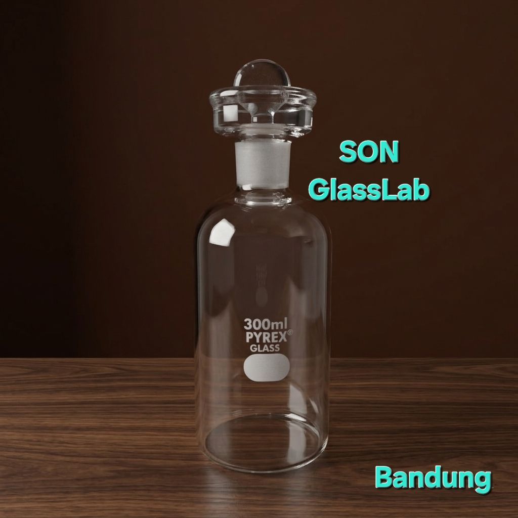 Botol Winkler Pyrex ( 300 ml ) / Botol BOD Pyrex / Bottle Pyrex