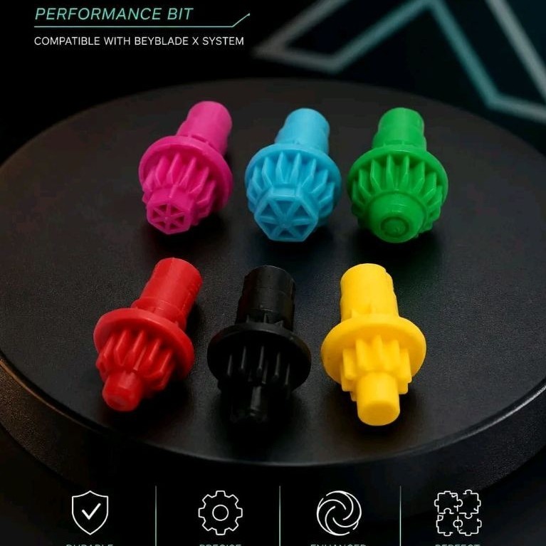 Bit Beyblade X Kuliatas Bagus bahan PLA+ Hexa Elevate Rush DLL