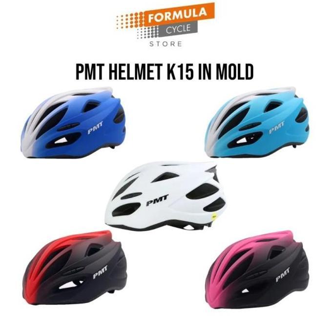 Promo HELM SEPEDA PMT K15 IN MOLD UKURAN M Diskon
