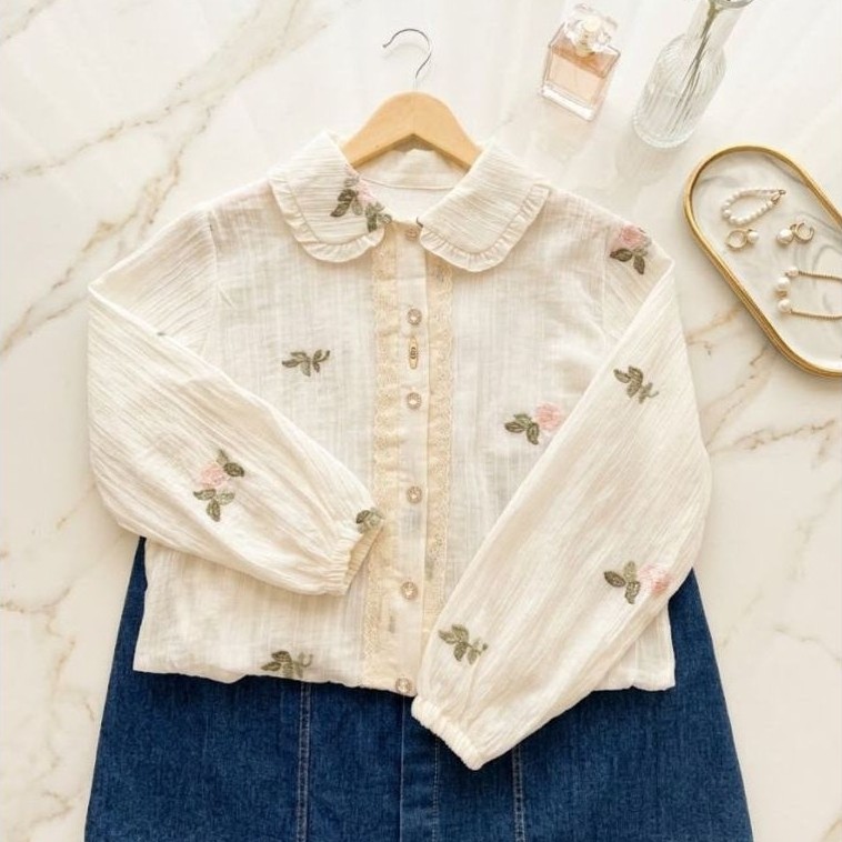 Blouse Flower Qla Elegant