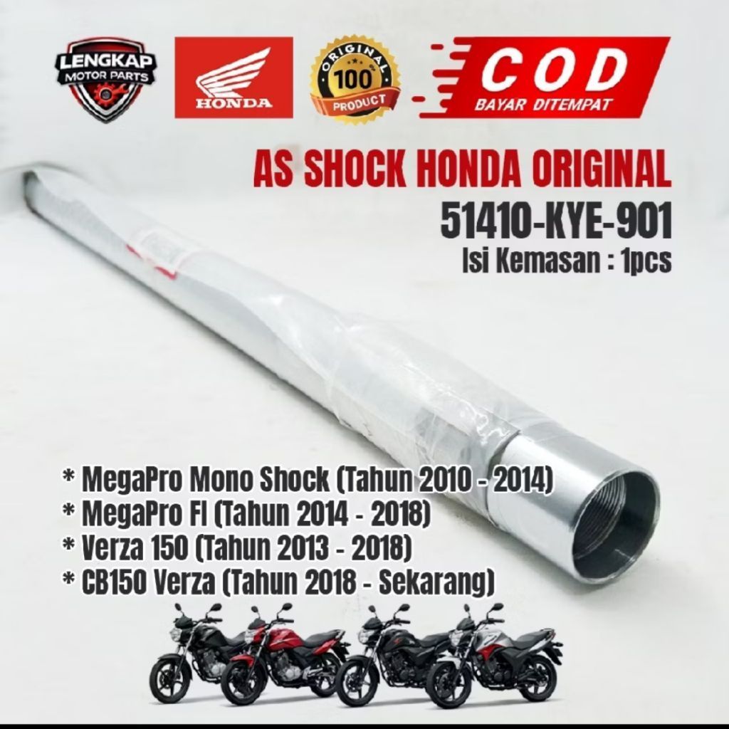 (2pcs)AS SHOCK KYE 51410-KYE-901 ORIGINAL HONDA MEGAPRO MONO SHOCK - MEGAPRO FI- VERZA 150 - CB15