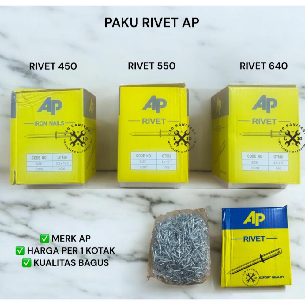 [Per 1 Box] Paku Rivet 550 4mm x 12.7mm / Paku Ripet AP