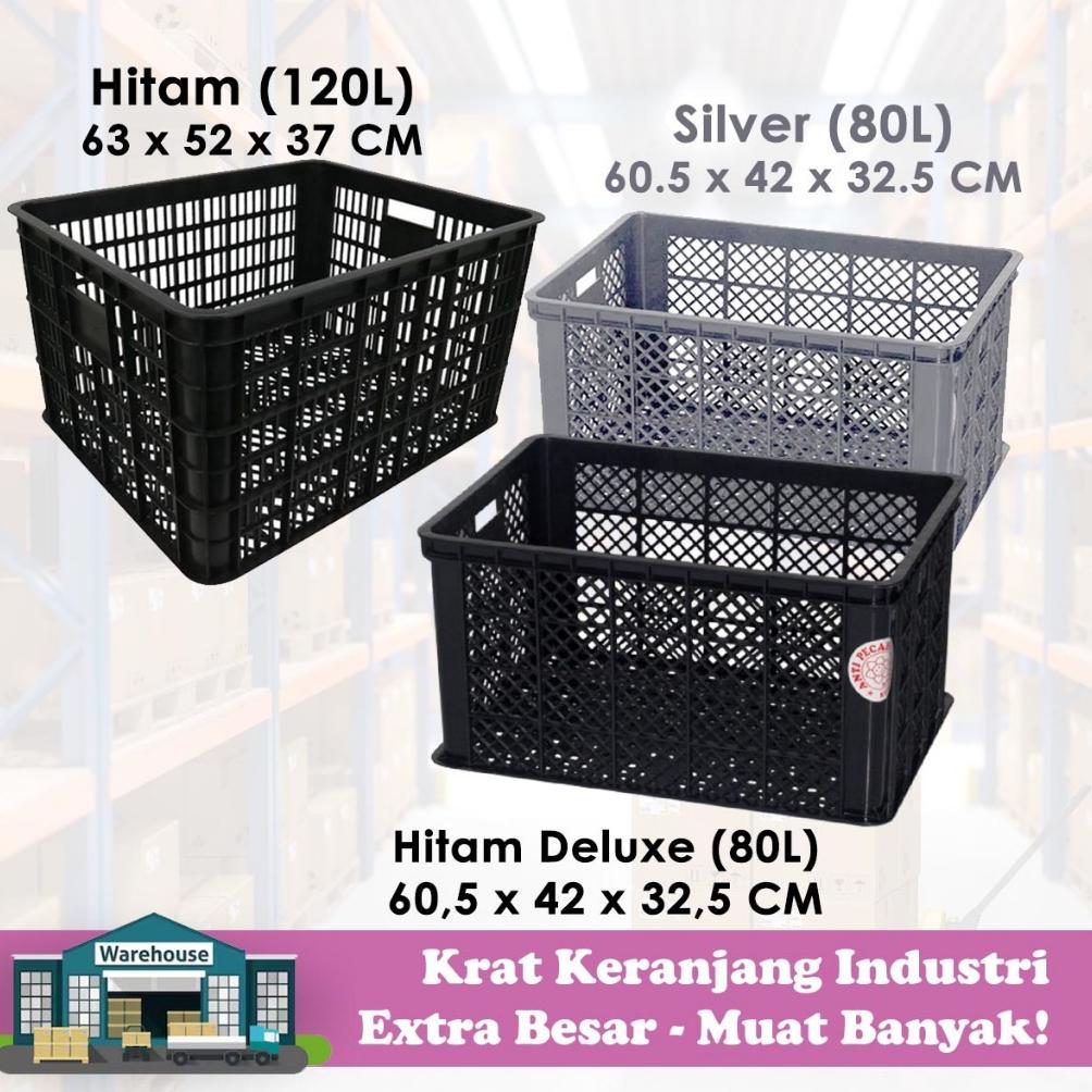 Keranjang Industri Krat Industri Besar 120 Liter & 80 Liter