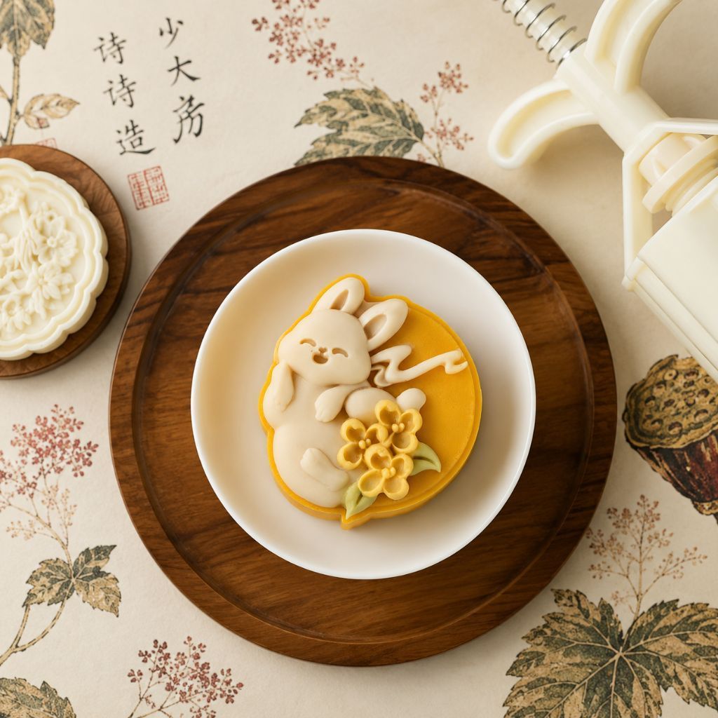 Cetakan Mooncake 75gr cetakan cetakan kue bulan 75gr mooncake mold Cetakan kue bulan rabbit 75gr