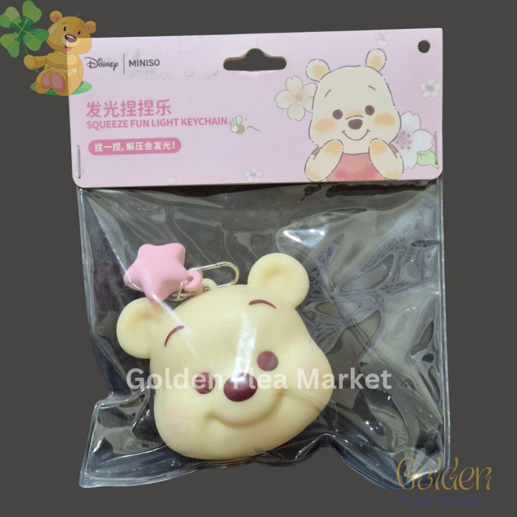 Disney Miniso Squeeze Fun Light Keychain - Winnie the Pooh