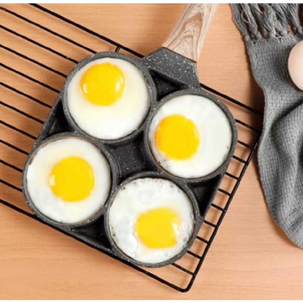 fast delivery panci telur cetakan 4 lubang - 3 lubang omelette pan 4 lubang - pancake pan - breakfas