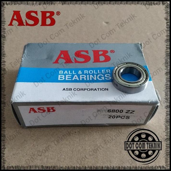 TERLARIS BALL BEARING 6800 ZZ ASB (10MM ID X 19MM OD X 5MM WIDTH) 