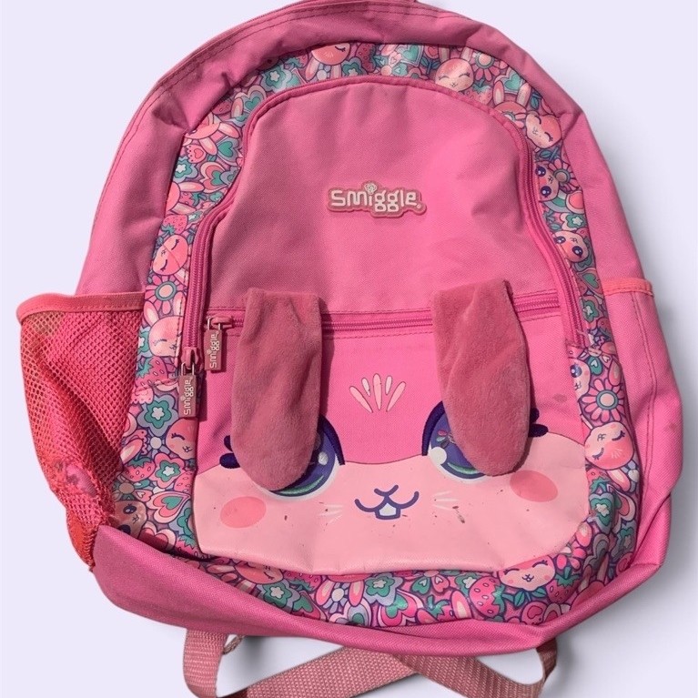 PL Smiggle Budz Bunny Pink Backpack/ Tas Ransel Anak SD
