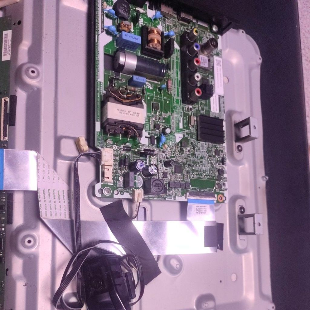 mb mainboard original tv led samsung ua32n4001ak copotan panel pecah