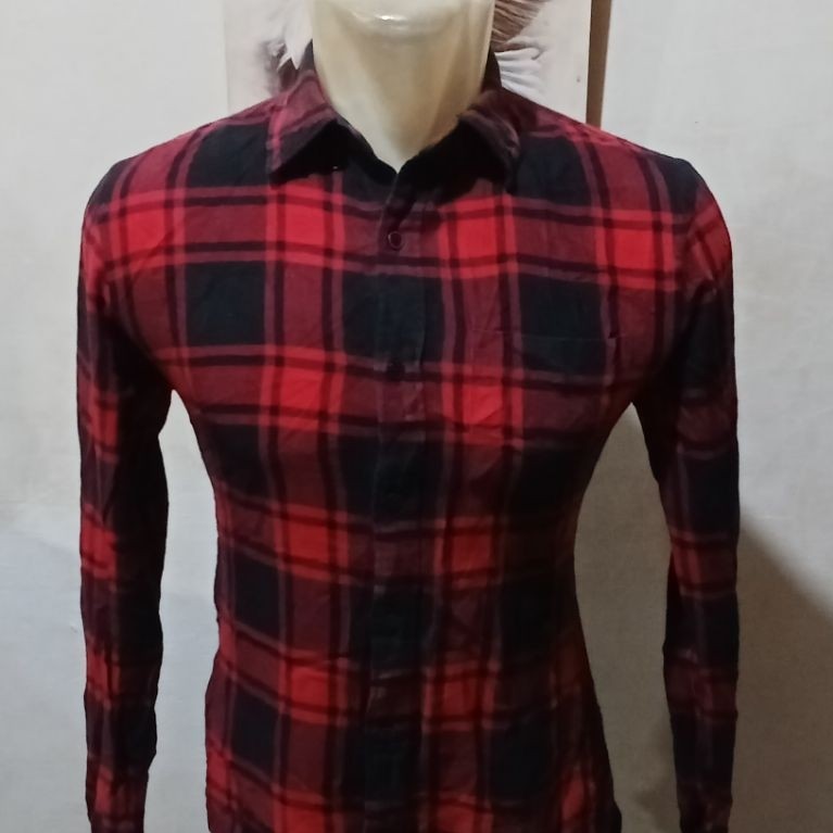 Kemeja Panjang Cowok Flanel Topten Size M