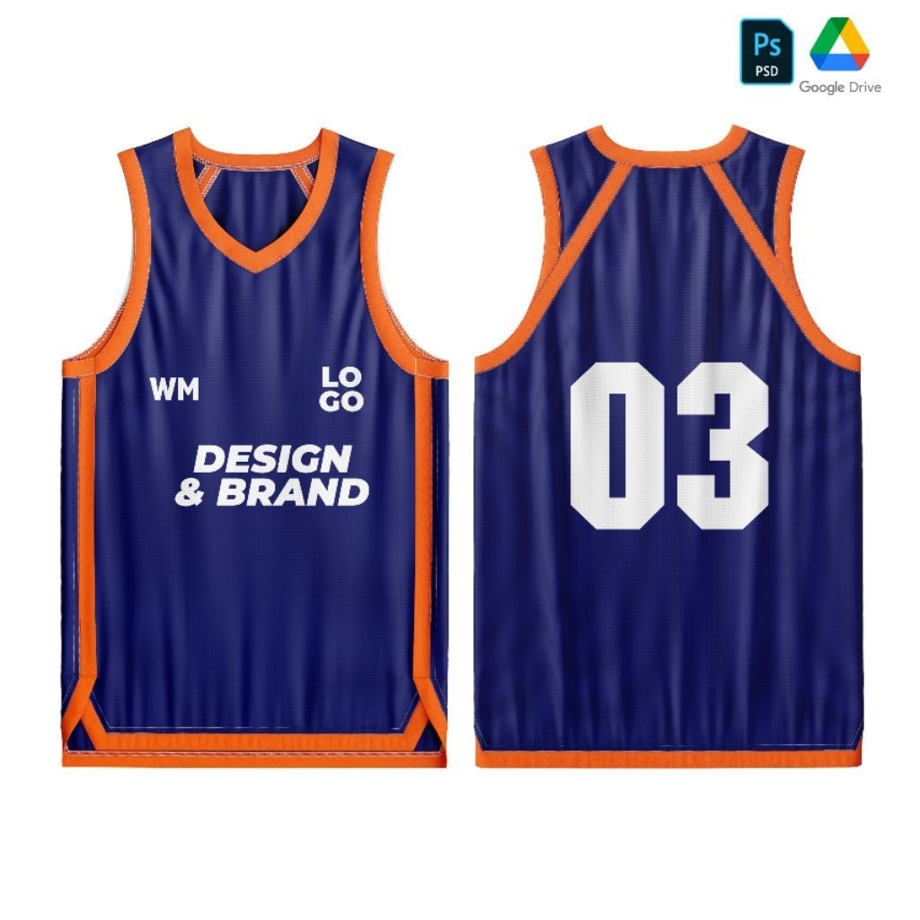 MOCKUP JERSEY BASKETBALL FLAT - PSD