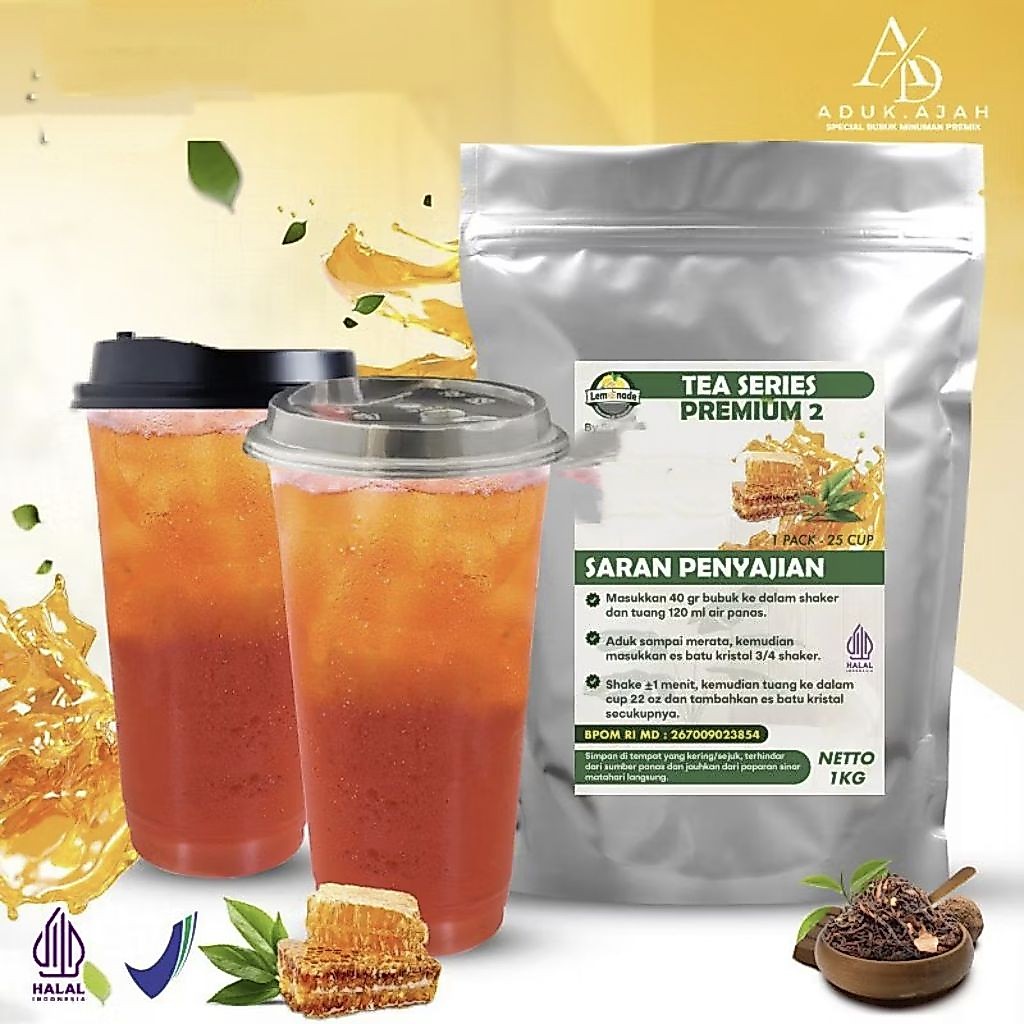 Bubuk Minuman Teh Premix 1000 Gram untuk Usaha Minuman Kekinian