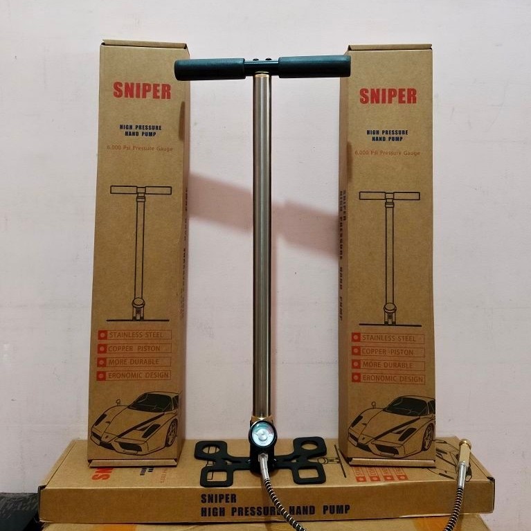 Pompa PCP Sniper, Sniper lipat Evo, Sniper 3 stage, Pompa kaki lipat 6000 psi.