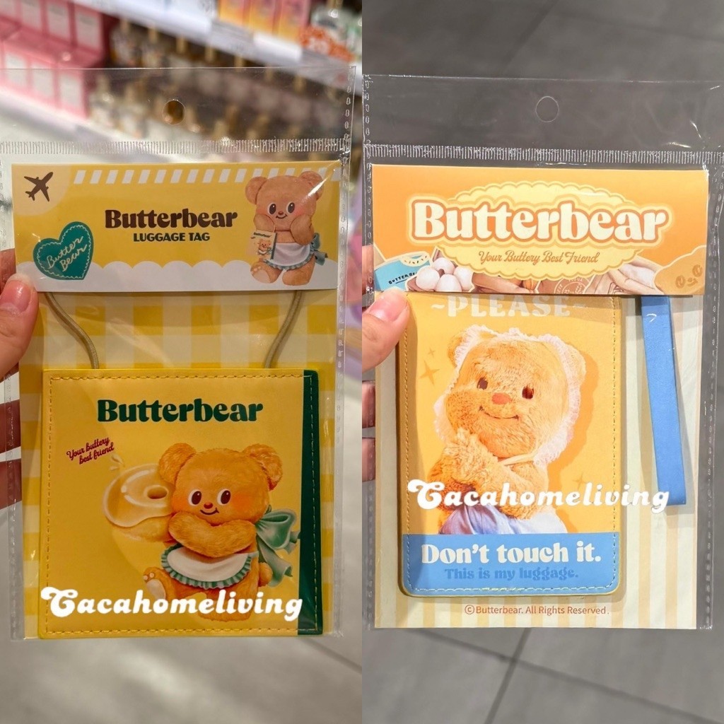Ohsome x Butterbear - Luggage Tag / Lanyard Tag Koper Butter Bear Collection (Donut / Dont Touch It)