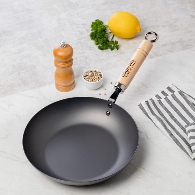 Wajan Jepang YOSHIKAWA Carbon Steel Frying Pan COOK-PAL "REN"