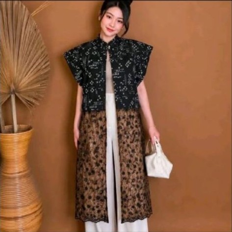 LA-CHEONGSAM VEST OTHER BATIK WANITA BROKAT