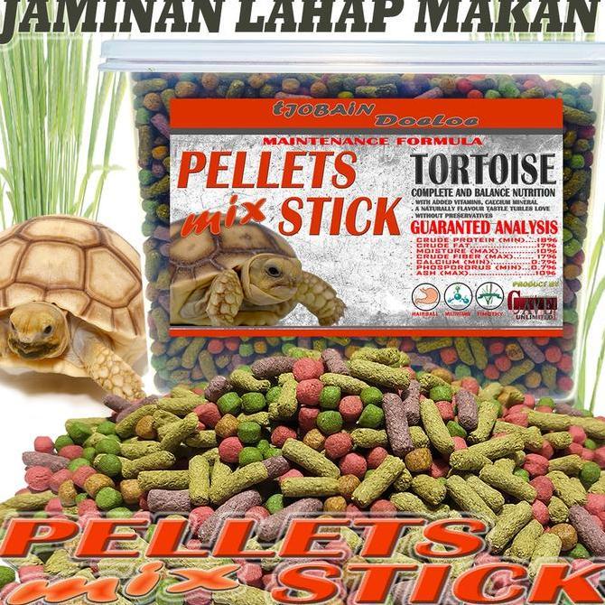 makanan kura kura sulcata redfoot hermani tortoise pelet mix 1KG