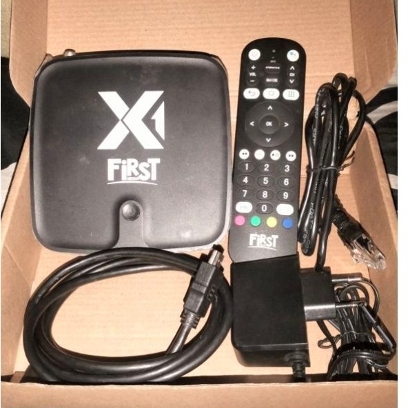 STB X1 LITE Android 11 ORI Fullset Remot Adaptor .