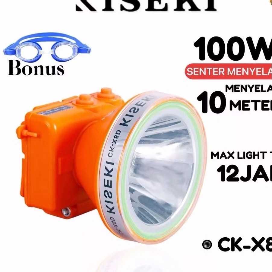 SENTER KEPALA KISEKI CK X8D 100WATT, SENTER HEAD KISEKI 100W, SENTER SELAM KISEKI 100WATT CK X8D