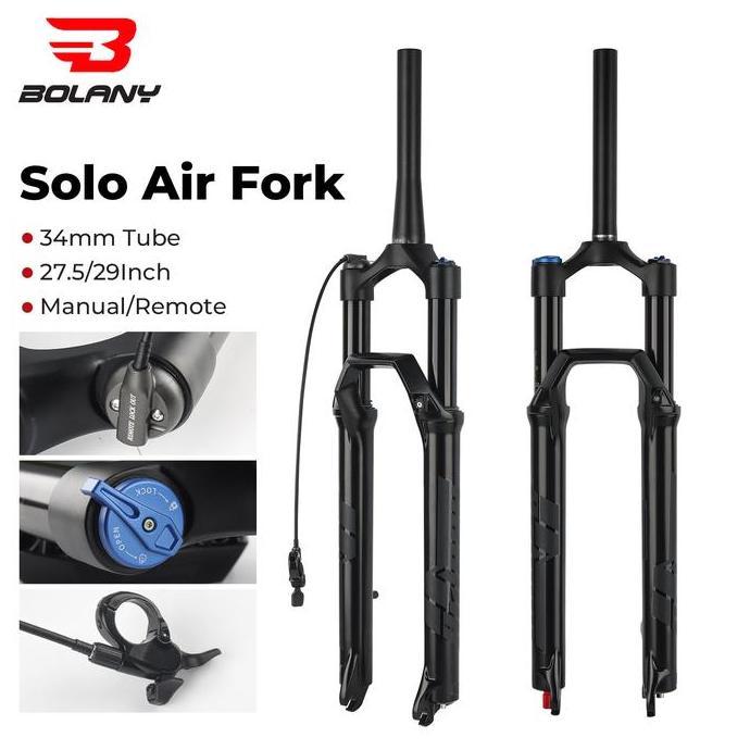IMPORT BOLANY 27.5 29er Bicycle Suspension Air Fork 9x100mm QR MTB Bicycle Front Shock Fork Adjustab