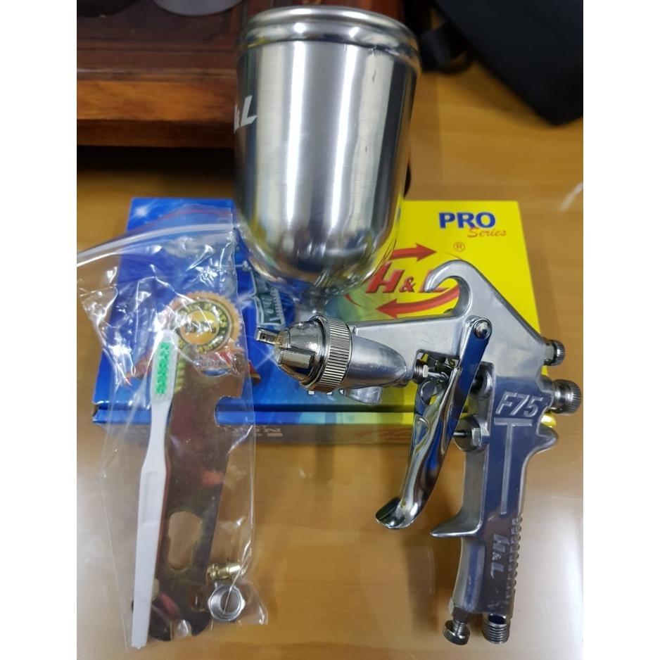 HNL F75G SPRAY GUN - ALAT SEMPROT CAT BODI CHROME
