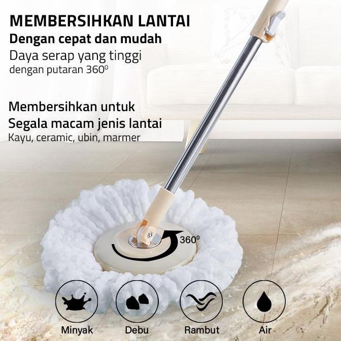 [] GM Bear Tongkat Set + Kain Pel 1521 - Mop Stick Set with HEADMOP
