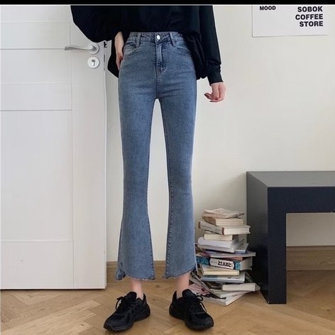 preloved | jeans cut bray biru